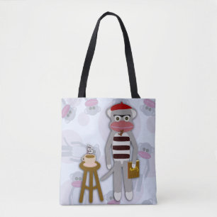 Stor Beatnik Sockmonkey Tygkasse