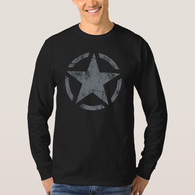 Stor bedrövad stil för stjärna Grunge Tee (Framsida)