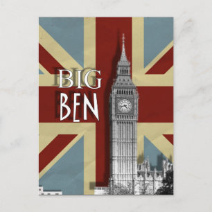 Stor Ben London brittisk facklig jackvykort Vykort