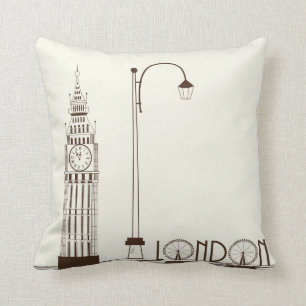Stor Ben London England dekorativ dekorativ kudde
