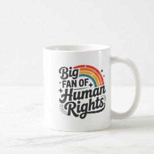 Stor beundrare av mänskliga rättigheter Retro regn Kaffemugg