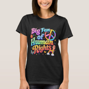 Stor beundrare av mänskliga rättigheter Retro regn T Shirt