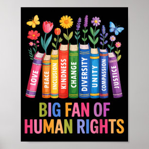 Stor beundrare av mänskliga rättigheter vintage bl poster