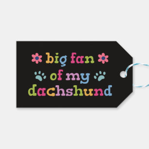 Stor beundrare av min Dachshund Presentetikett