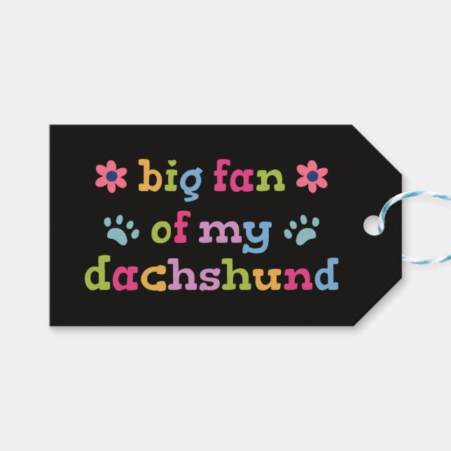 Stor beundrare av min Dachshund Presentetikett (Framsidan (Horisontell))