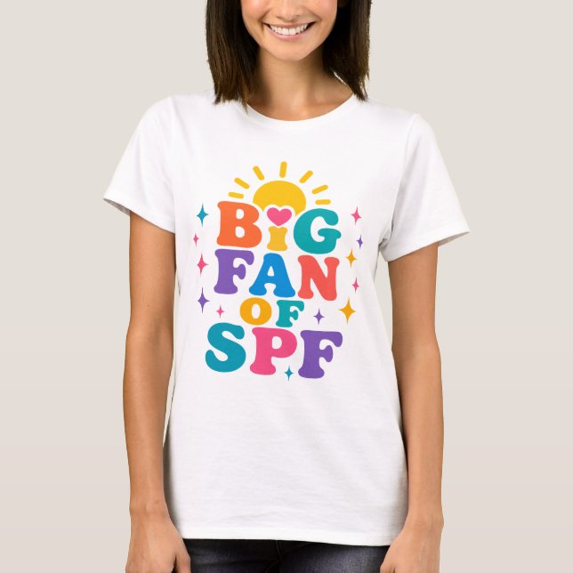 Stor beundrare av SPF sommar solskydd T Shirt (Framsida)