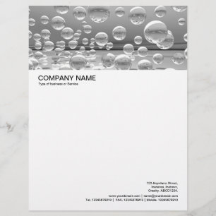 Stor Bild Header - Silver Bubbles Brevhuvud