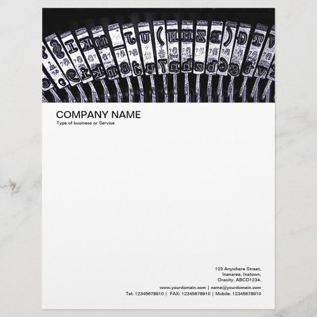 Stor Bild-huvud - skrivmaskin Brevhuvud (Framsida)