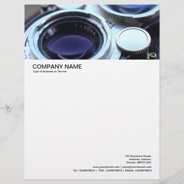 Stor Bild-huvud - Vintage TLR-kamera Brevhuvud (Framsida)