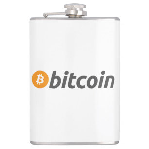 Stor Bitcoin-logotyp med orange Bitcoin-symbol Fickplunta