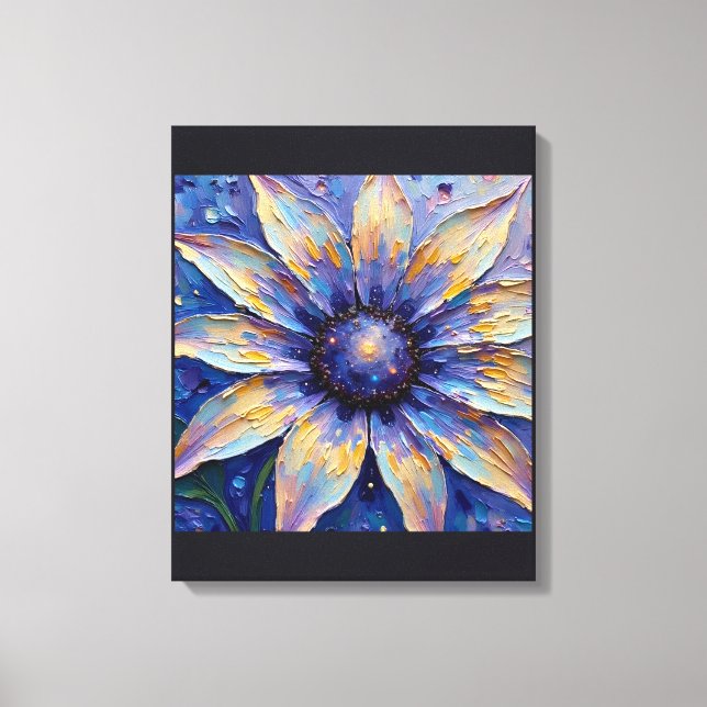 Stor Blå Blomma Impressionistiskt Tryck | Botanik (Framsida)