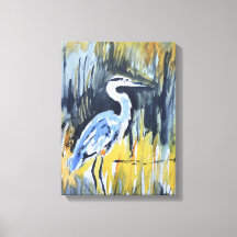 Stor blå häger Marsch Expressionist