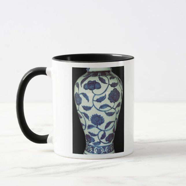 Stor blått- och vitvas, Jaijing period Mugg (Vänster)