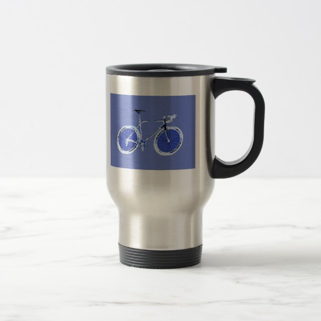 Stor blåttcykeltravel mug resemugg (Höger)