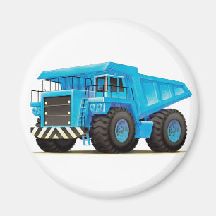 Stor blåttlastbil magnet
