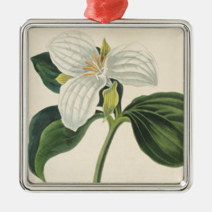 Stor blommig Trillium Julgransprydnad Metall