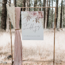 Stor Blommigt Bröllop Poster tecken Perfect Poster