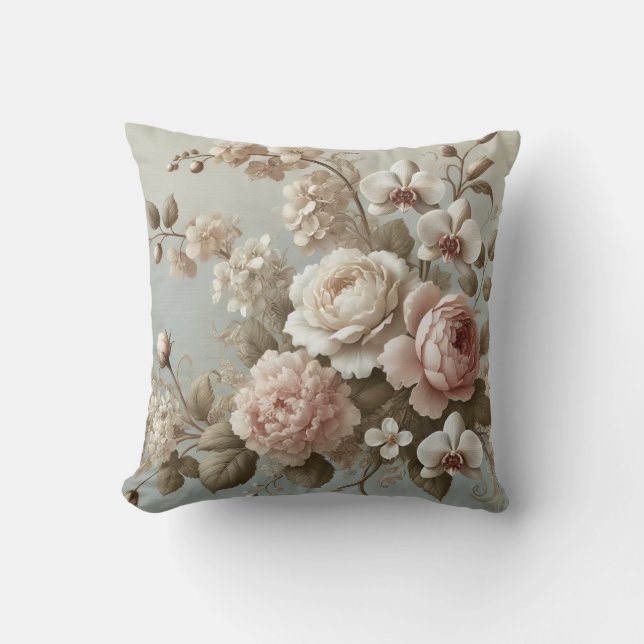 Stor Blommigt Motif Design Mönster 10 Kudde (Framsida)