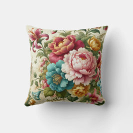 Stor Blommigt Motif Design Mönster 1 Kudde