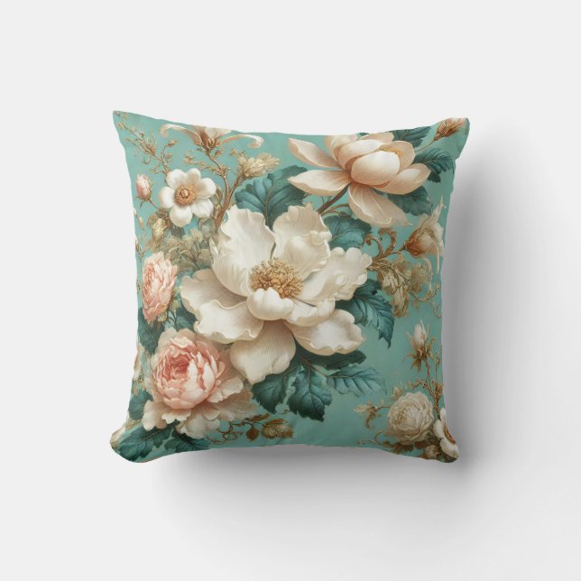 Stor Blommigt Motif Design Mönster 7 Kudde (Framsida)