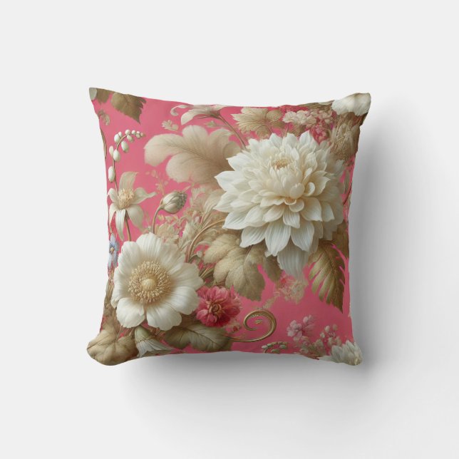 Stor Blommigt Motif Design Mönster 8 Kudde (Framsida)