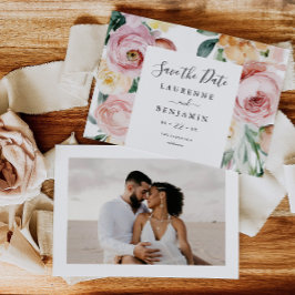 Stor Blomster Foto Spara Datum Korta Annonsering Datumet