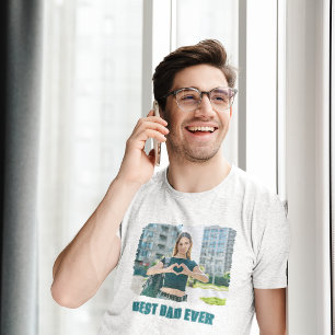 Stor bokstav Bästa Pappa Någonsin Foto T Shirt