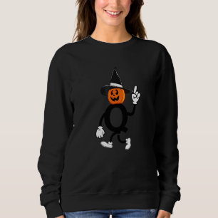 Stor bokstav Q Pumpa Monogram Halloween Kostym T Shirt