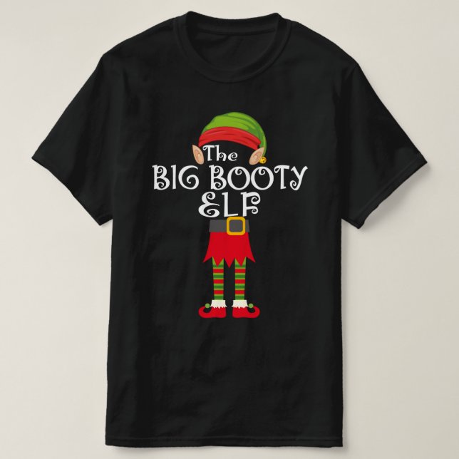 stor booty-elf-familjens matchande jul t shirt (Design framsida)