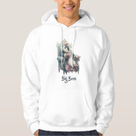 Stor Boss Vinter Pingvin Design Hoodie