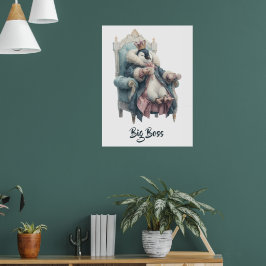 Stor Boss Vinterpingvin Design Poster