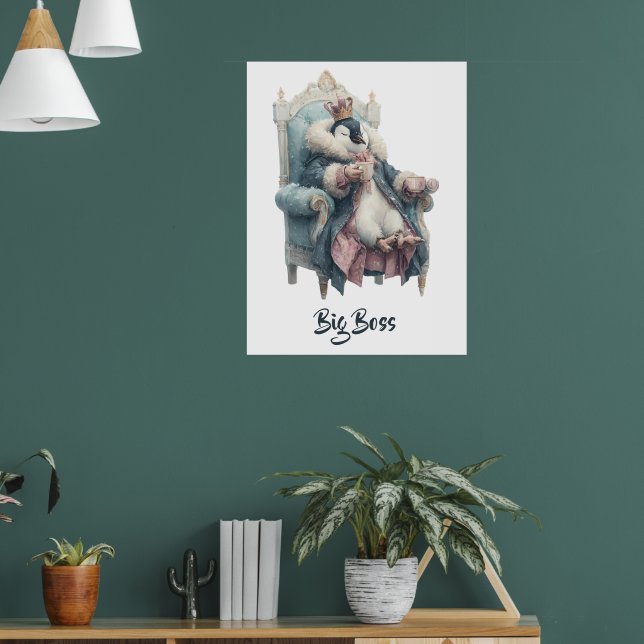 Stor Boss Vinterpingvin Design Poster (Vardagsrum 1)