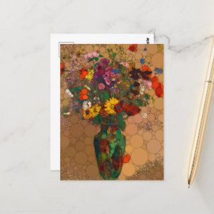 Stor Bouquet-Vild Flowers - Efter Odilon Redon Vykort