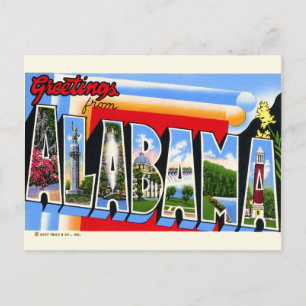 Stor brevhälsning från Alabama vykort