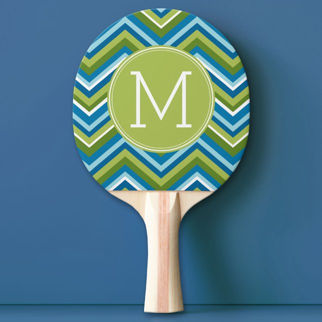 Stor Bright Chevron Mönster med Anpassningsbar Mon Pingisracket (Custom Ping Pong Paddle)