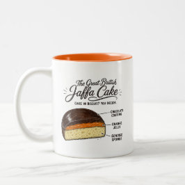 Stor brittisk Jaffa Cake - Tårta eller kex? Två-Tonad Mugg