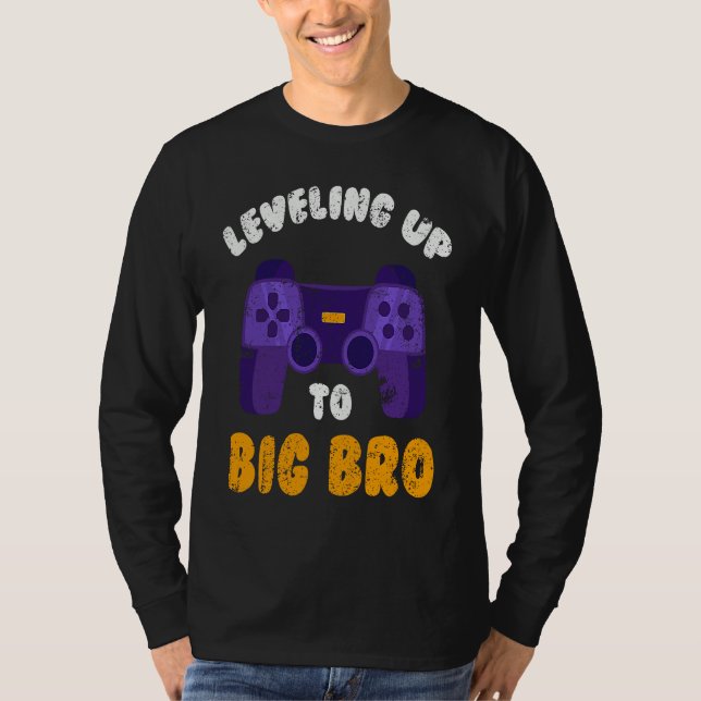 Stor Bror  Presentar Spel  Nivåhöjer framtida bror T Shirt (Framsida)