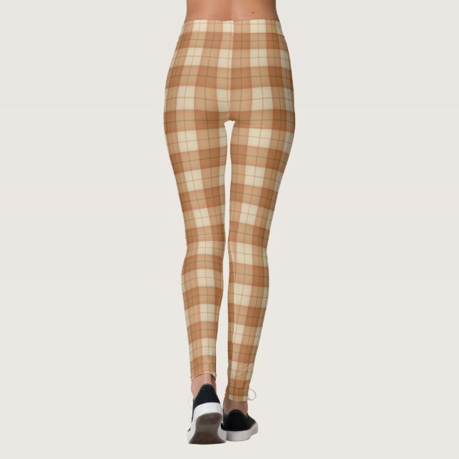 Stor brun play Tartan Cute Leggings (Baksida)