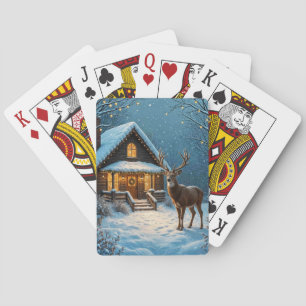 Stor Bucks snöiga julbesök Casinokort