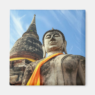 Stor Buddha i Ayutthaya, Thailand Magnet