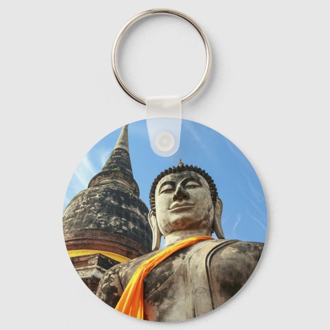 Stor Buddha i Ayutthaya, Thailand Nyckelring (Framsida)