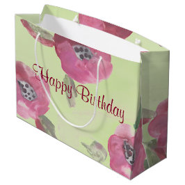 Stor Burgundy-Blommigt, Papper vattenfärg, Gift-Ba