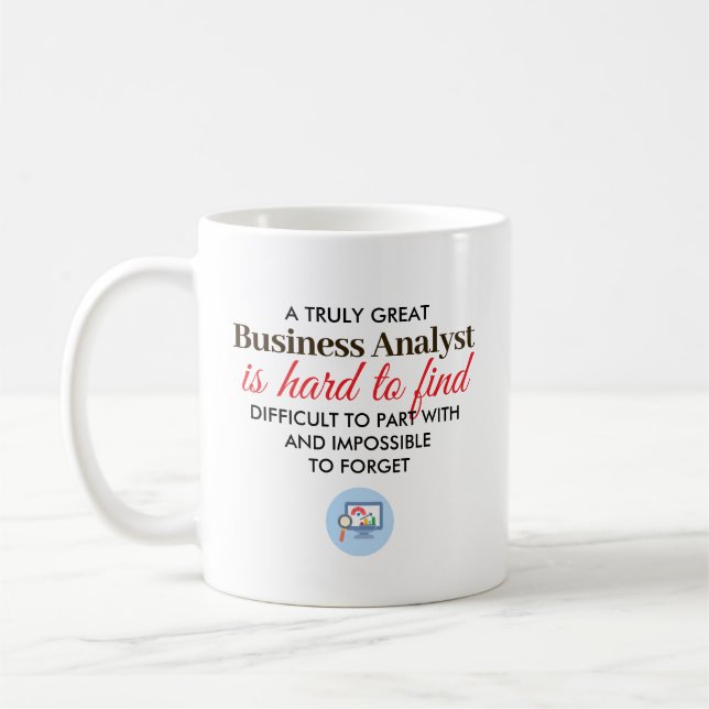 Stor Business Analyst Personlig Namnpresent Kaffemugg (Vänster)