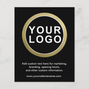 Stor Business Logotyp Promotional Black Flygblad