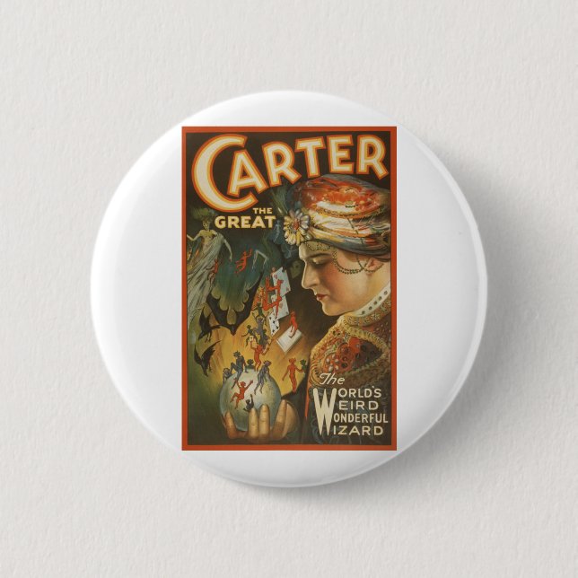 Stor- Carter världens kusliga trollkarl Knapp (Framsida)