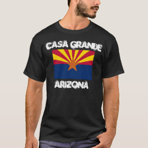 Stor Casa, Arizona med den Arizona statlig flagga Tee Shirt