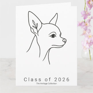Stor Chihuahua Porträtt Examen Kort Klass 20