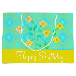 Stor citron Lime and Teal any Tillfälle Gift Bag