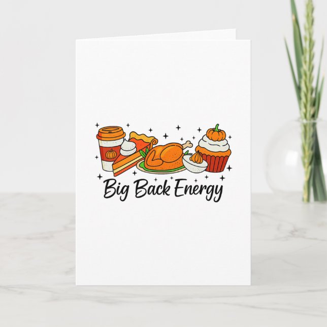 Stor Ck Energy Thanksgiving Kalkon Pumpapaj Höst Kort (Framsida)