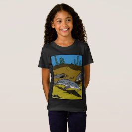 STÖR COLORINGSSIDA & TAGGAR - flickor t-shirt